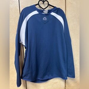 Penn State Nittany Lions Mens Navy Blue Pullover Long Sleeve Shirt Majestic (med
